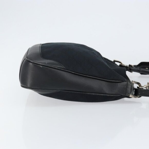 GUCCI GG Canvas Bamboo Shoulder Bag 2way Black Silver 001 4095 Auth ep11959 - Picture 5 of 16